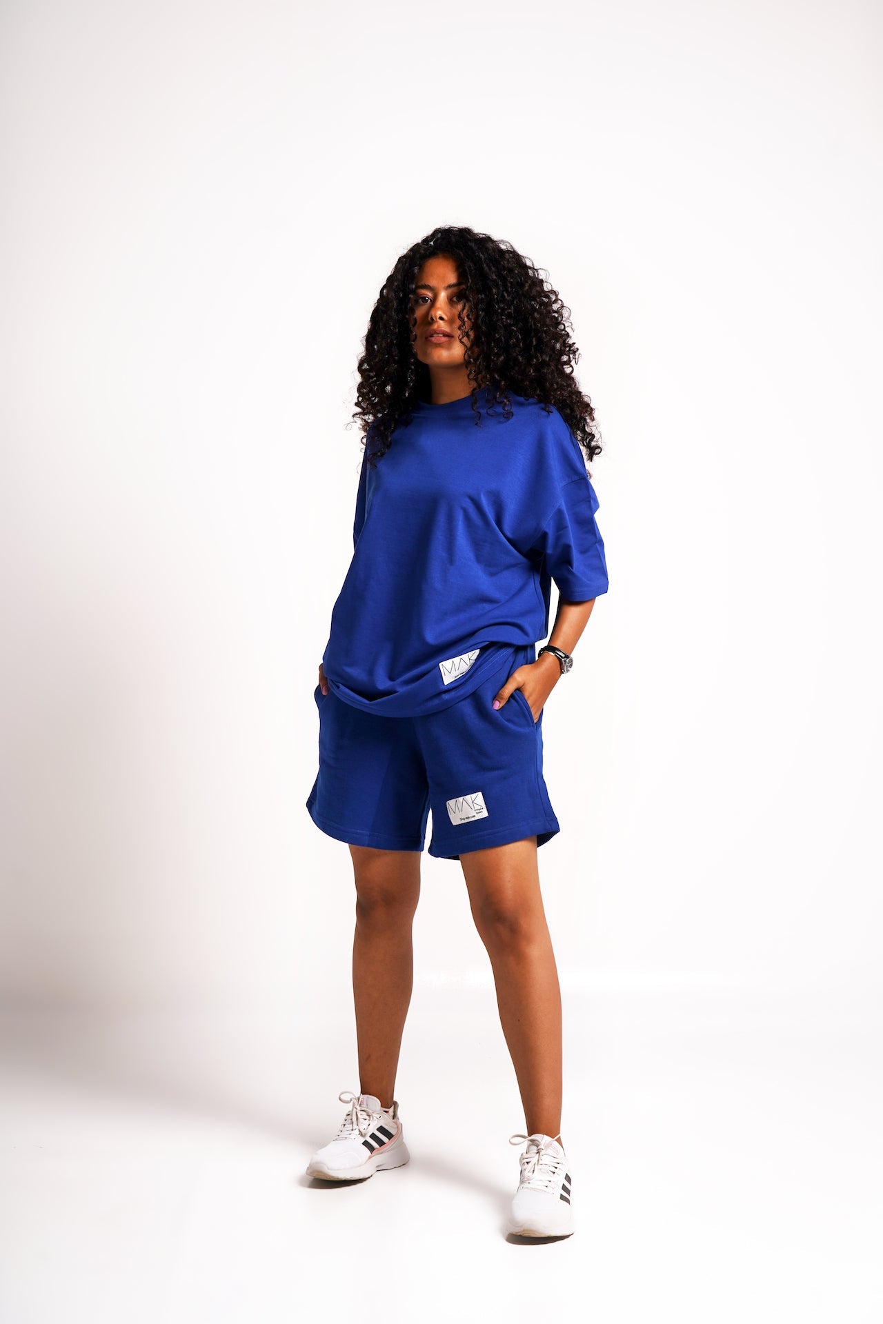 Blue Oversized Unisex Shorts
