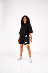 Black Oversized Unisex Shorts
